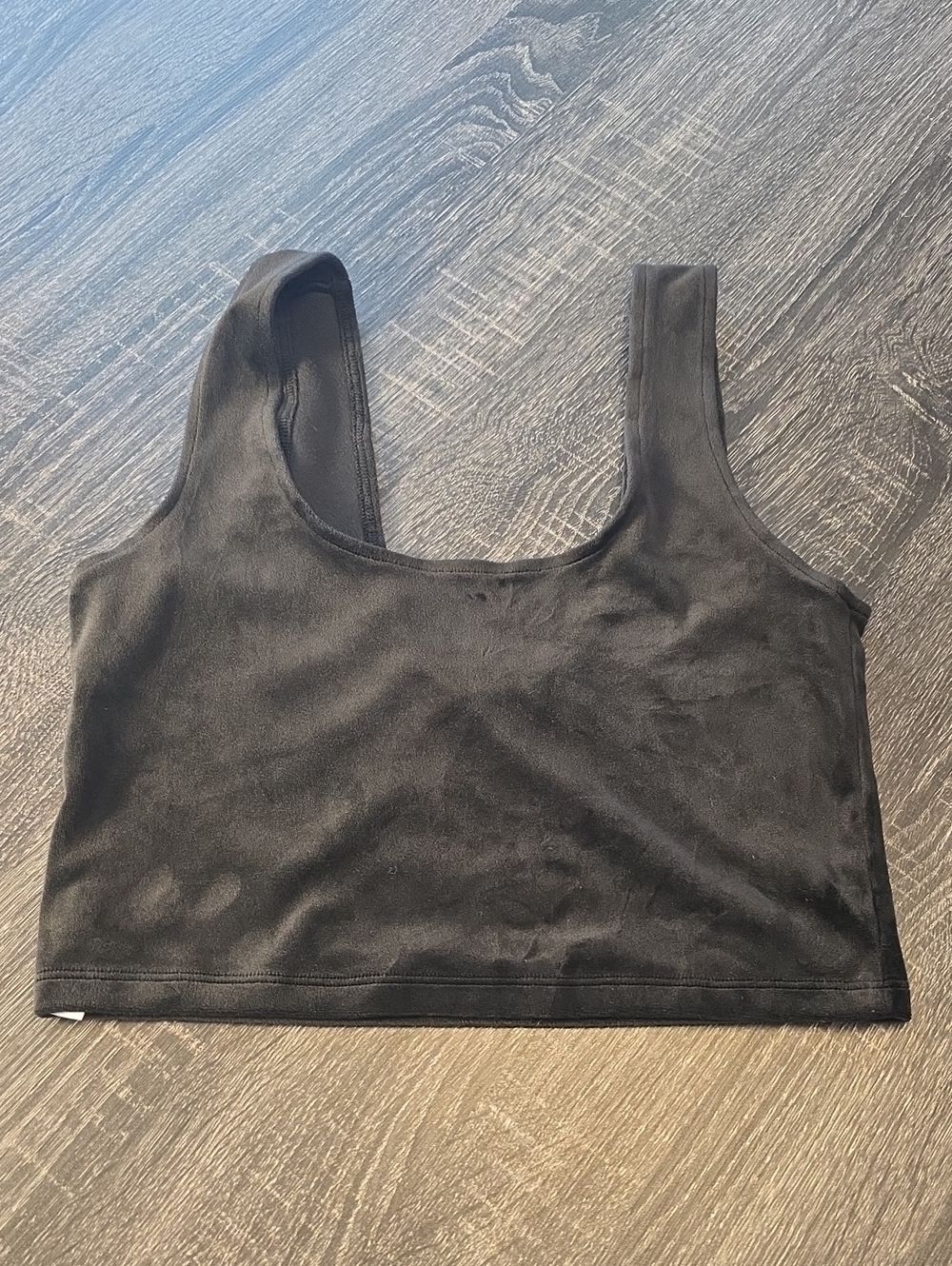 Colsie Black Scoop Neck Cropped Tank
